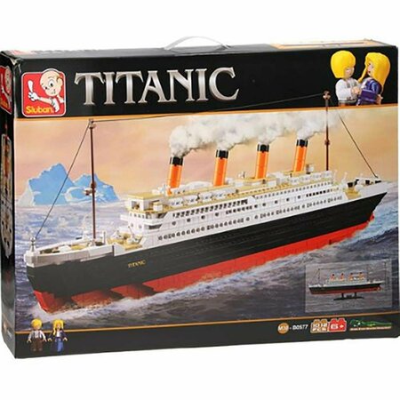 TEXAS TOY DISTRIBUTION Titanic Large Building Brick Model Ship Construction Kit 1012pcs 577